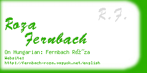 roza fernbach business card